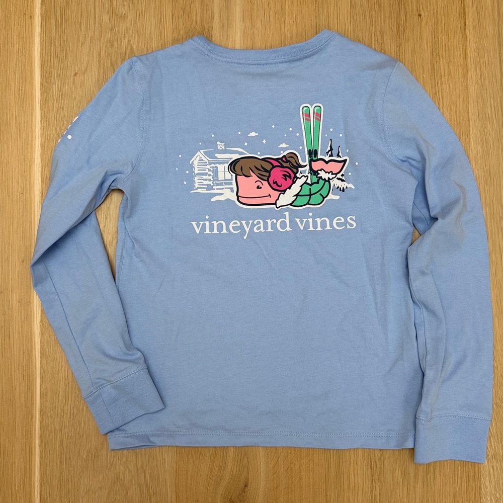 Vineyard Vines Kids Light Blue Long Sleeve Tee